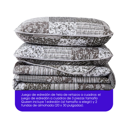 Cubre De Cama Verano, Edredón Bordado 3 Piezas