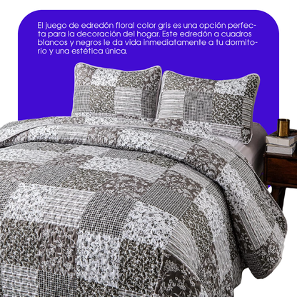 Cubre De Cama Verano, Edredón Bordado 3 Piezas