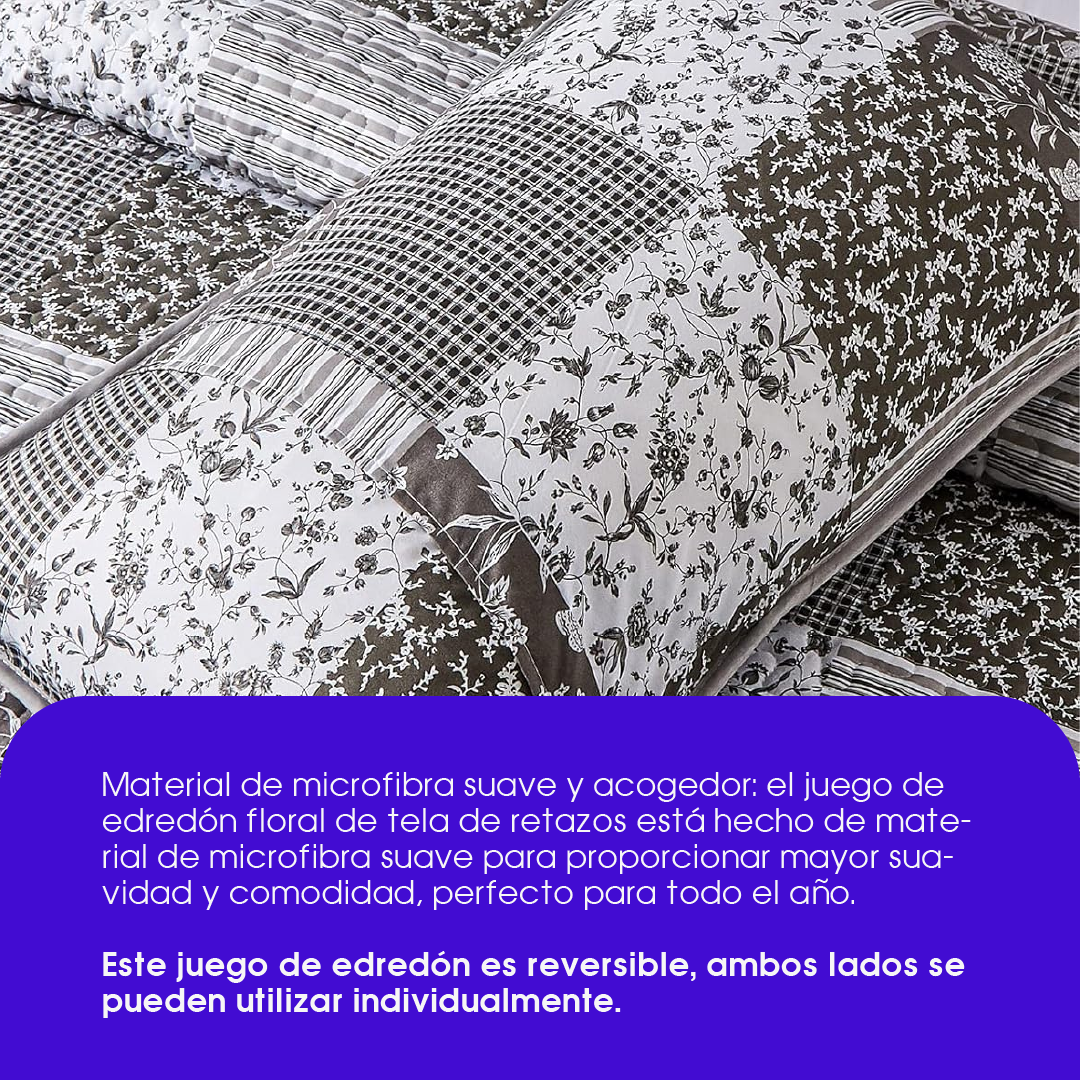 Cubre De Cama Verano, Edredón Bordado 3 Piezas