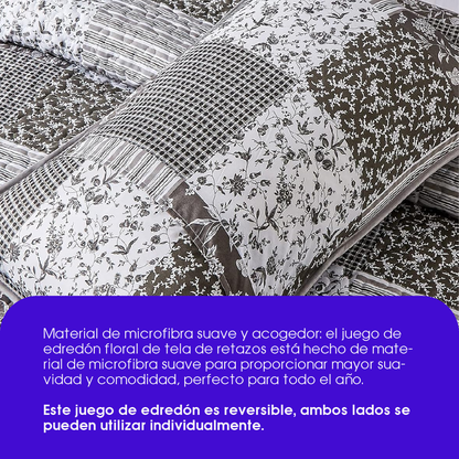 Cubre De Cama Verano, Edredón Bordado 3 Piezas