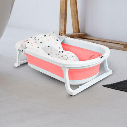 Bañera Plegable Para Bebe Con Termómetro y Cojín Incluido